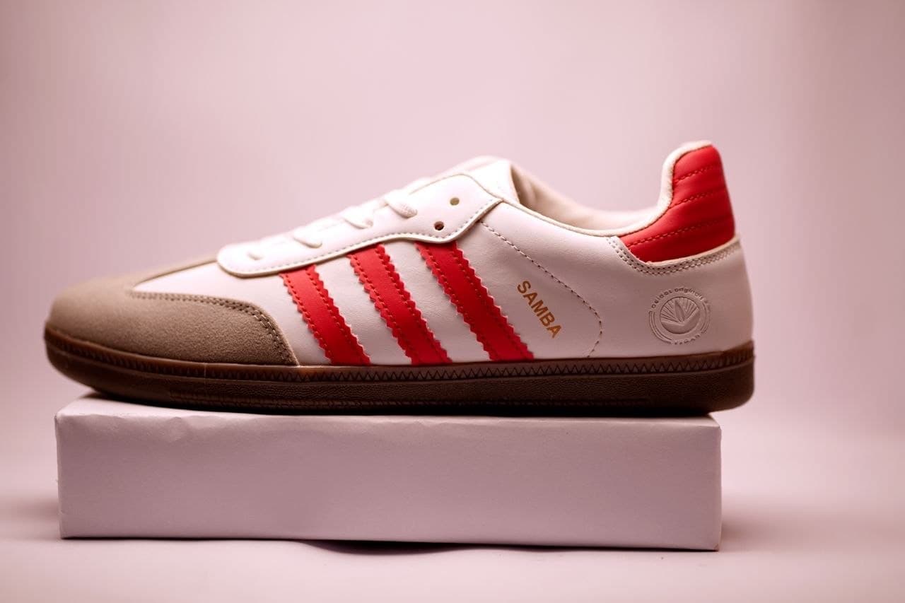 Adidas Samba OG Scarlet Red - In-Hand Box Profile