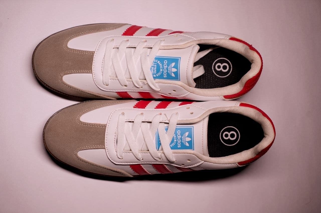 Adidas Samba OG Scarlet Red - In-Hand Overhead Pair